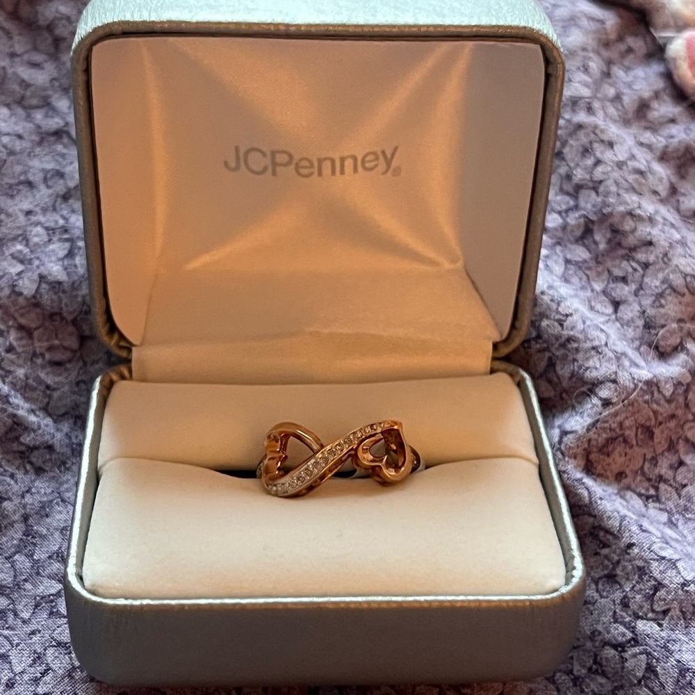 JCPenney Rose 14K Gold over Silver Infinity Ring